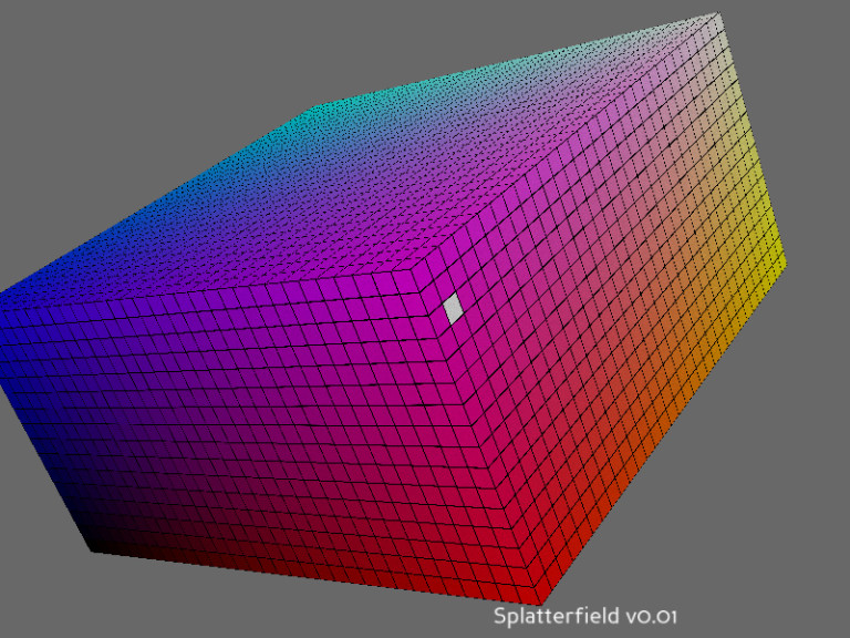 A cube(ish) of blocks. Rainbows!